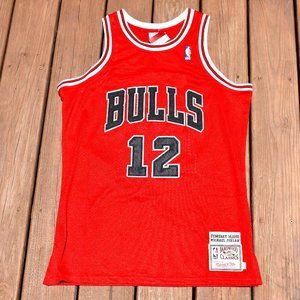 New Michael Jordan Rare Chicago Bulls Red #12 February 14 1990 Jersey Mens Small